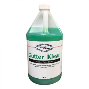 Gutter Klean chemical for washing gutters by Pressure Works