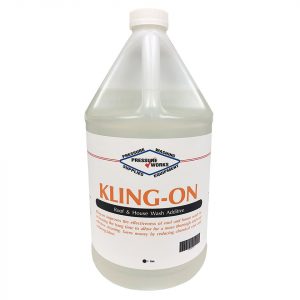 Kling-On Roof and House Wash additive for pressure washing by pressure works