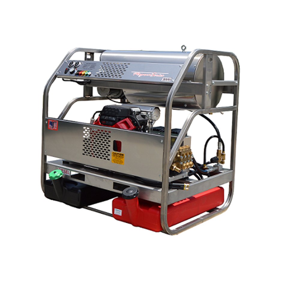 Hot/Cold Water Pressure Washer-8gpm/4000psi-new-SS Frame/Panels 