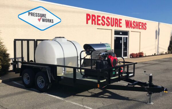 pressure washing trailer customized by pressure works inc.