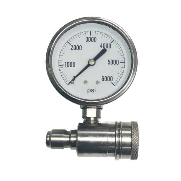 Pressure Gauge Stainless Steel with Quick Connects